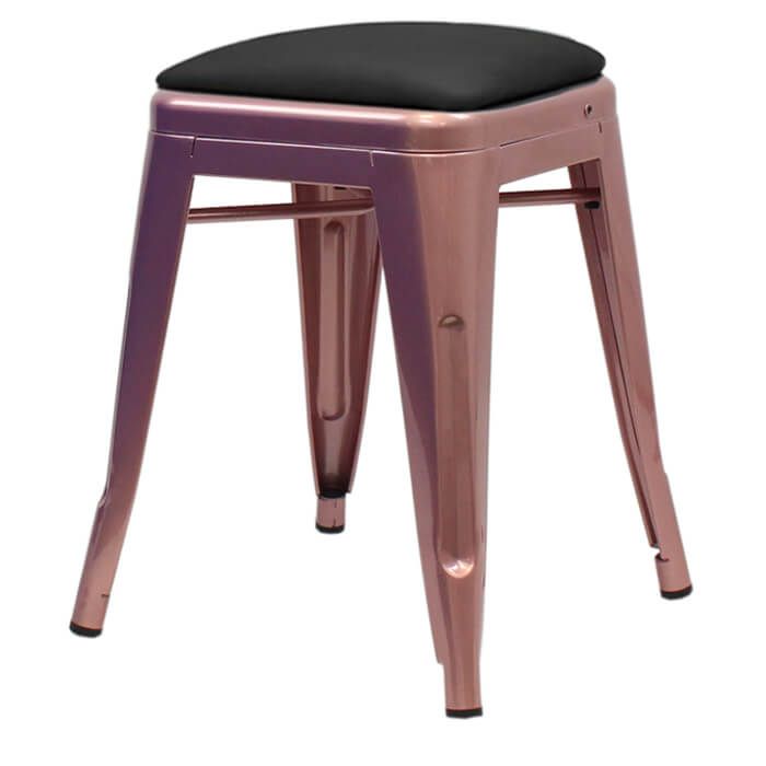 Rose gold Tolix low stool dome seat