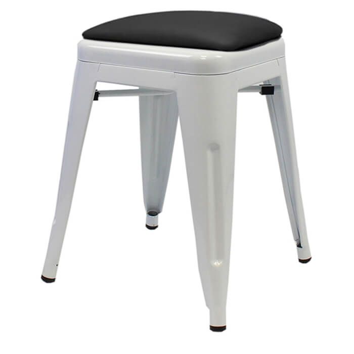 White Tolix low stool dome seat