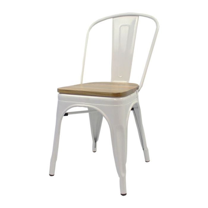 White Tolix chair oak seat
