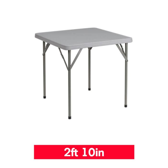 2ft 10in square plastic folding table profile