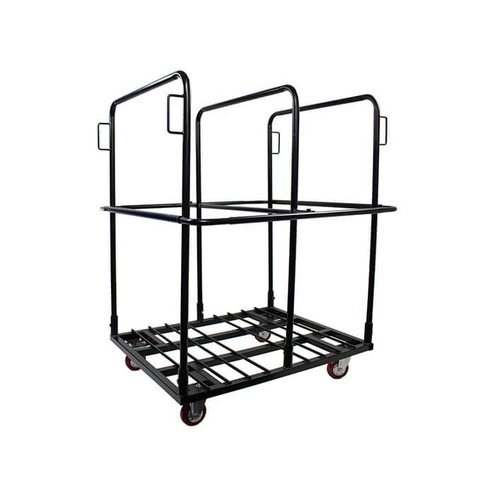 Upright table trolley