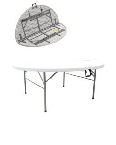 5ft Round Centre Fold Plastic Folding Table (153cm)