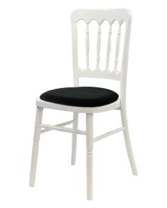 White Cheltenham chair with ivory pad