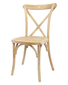 Crossback Stacking Chair Oak Frame Distressed Finish