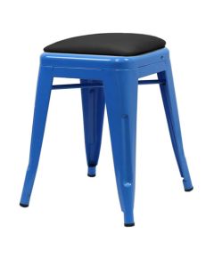 Blue Tolix low stool dome seat