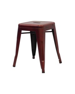 Profile view of copper Tolix low stool