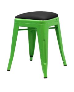 Green Tolix low stool dome seat