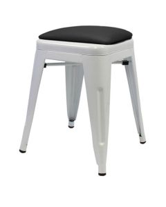 White Tolix low stool dome seat