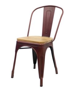 Copper Tolix chair walnut seat
