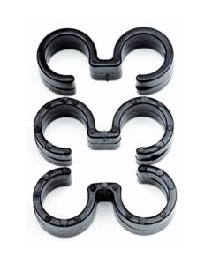 Black linking clip for plastic folding chairs