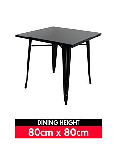 Tolix Dining Table - Gloss Black