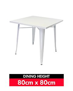 Tolix Dining Table - Gloss White