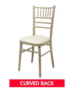 Curved Back Chiavari Chair Limewash Frame