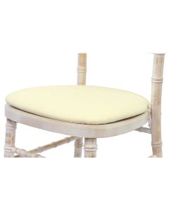 Ivory faux leather cutaway seat pad