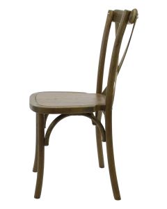 Crossback Stacking Chair Oak Frame Rustic Finish