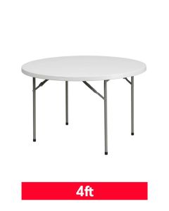 4ft Round Plastic Folding Table (122cm)