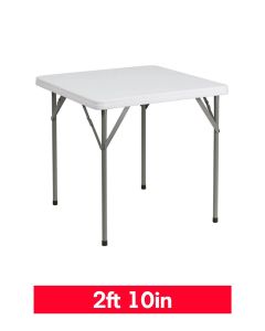 2ft 10in Square Plastic Folding Table (86cm)