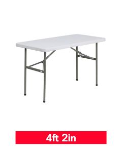 4ft x 2ft Rectangle Plastic Folding Table (122cm x 61cm)