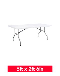 5ft x 2ft 6in Rectangle Plastic Folding Table (153cm x 76cm)