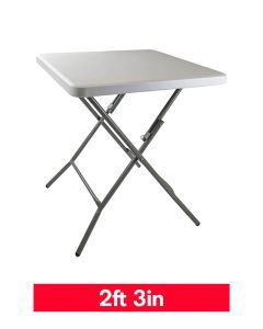 2ft 3in Square Plastic Folding Table (68cm x 68cm)