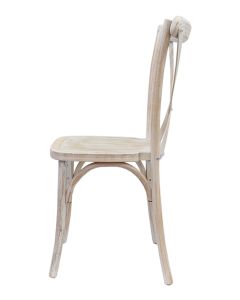 Crossback Stacking Chair Oak Frame Limewash Finish