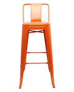 Orange Tolix low back bar stool profile