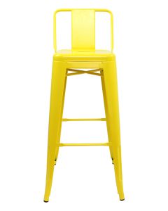 Yellow Tolix low back bar stool profile
