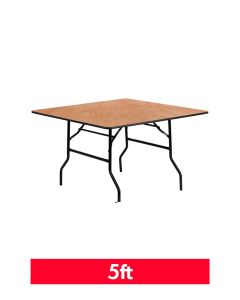 5ft Square Wooden Trestle Table (153cm)